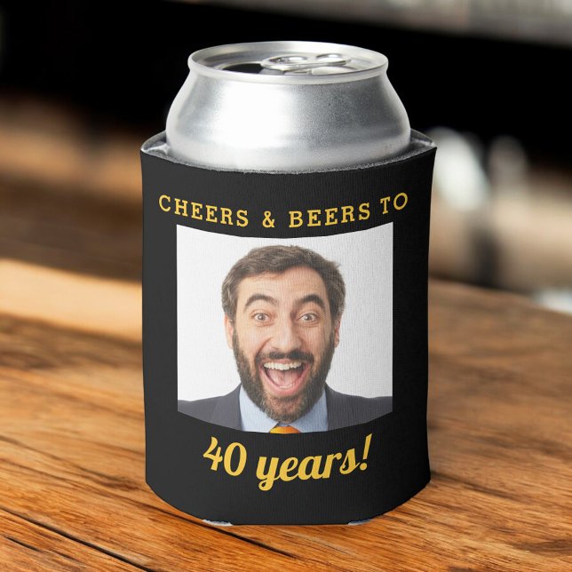 Cheers & Beers 40 Jahre Geburtstag Foto Keepake Dosenkühler (Von Creator hochgeladen)
