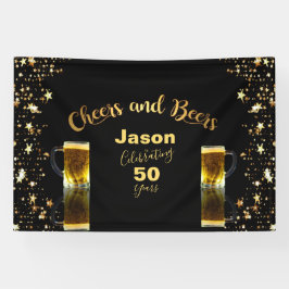 Cheers & Beers 50. Geburtstag 4'x6' Banner
