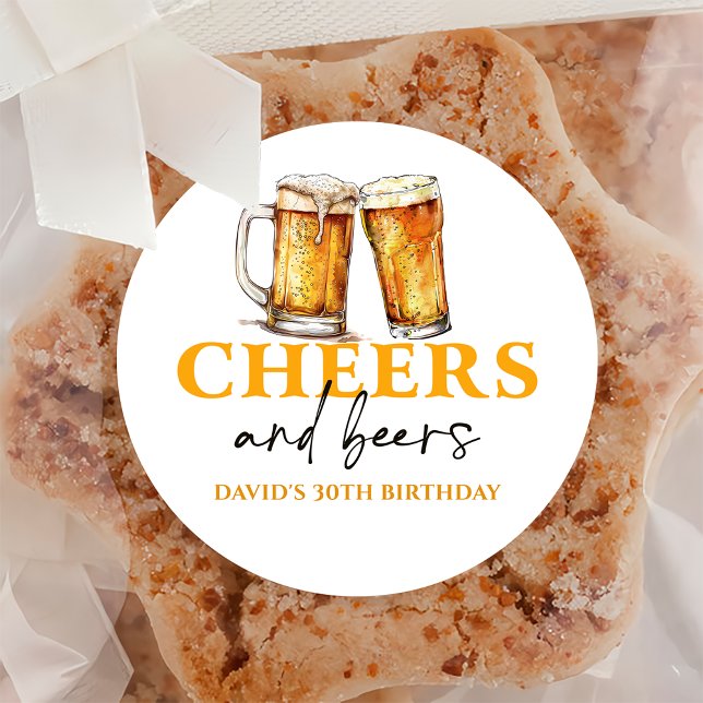 Cheers Beers Adult Geburtstagsparty Sticker (Von Creator hochgeladen)