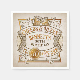 Cheers Beers Birthday Serviette