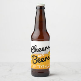 Cheers & Beers|Cold and Foamy Beer Bottle Labels Bierflaschenetikett