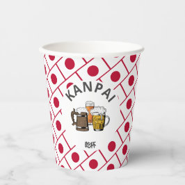 Cheers Beers JAPANESE FLAG Pappbecher