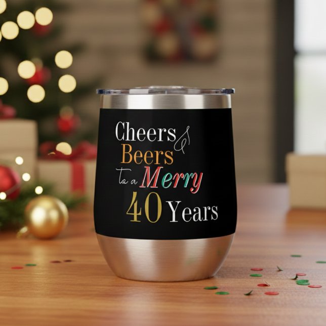 Cheers Beers Merry 40th Christmas Birthday Party (Von Creator hochgeladen)