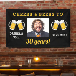 Cheers & Beers Milestone Geburtstags-Foto Keepake Banner