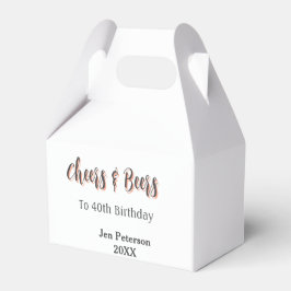 Cheers & beers to 40th birthday gray name year sin geschenkschachtel