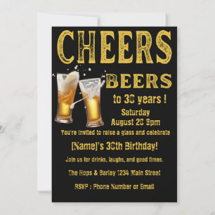 Cheers & Bers 30. Geburtstagsfeier Party Einladung