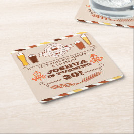 Cheers & Bers Geburtstags-Untersetzer Rechteckiger Pappuntersetzer