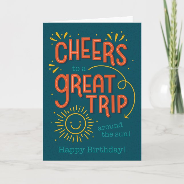 Cheers Birthday Card Karte (Vorderseite)