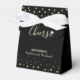 Cheers Black and Gold Bachelorette Weekend Geschenkschachtel