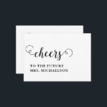 Cheers Brito be Wedding Event Hinweiskarte<br><div class="desc">Für die Zukunft Frau Hochzeit Geschenke!</div>