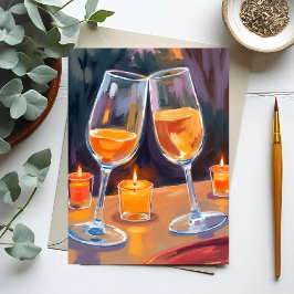 Cheers Champagne | Feierliche Glückwünsche Feiertagspostkarte