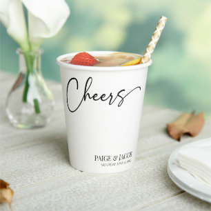 Cheers Classic Moderne Minimal Minimalistische Hoc Pappbecher
