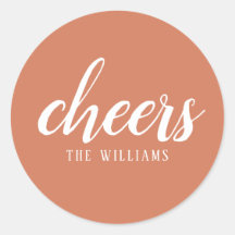 Cheers Custom Holiday Weihnachtsaufkleber oder Lab