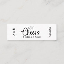 Cheers Drinks auf unserem Hochzeitsticket