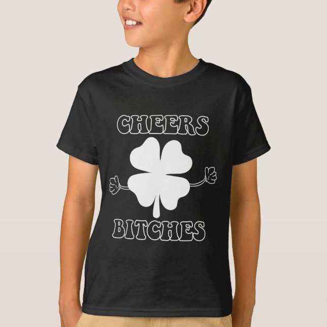 Cheers Es Lucky Clover Saint Patrick's Day Iri-shi T-Shirt (Vorderseite)