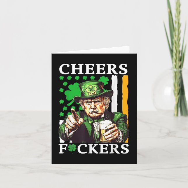 Cheers Forers St Patricks Day Funny Beer Drinks Karte (Vorderseite)