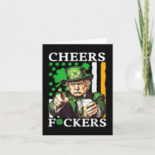 Cheers Forers St Patricks Day Funny Beer Drinks Karte