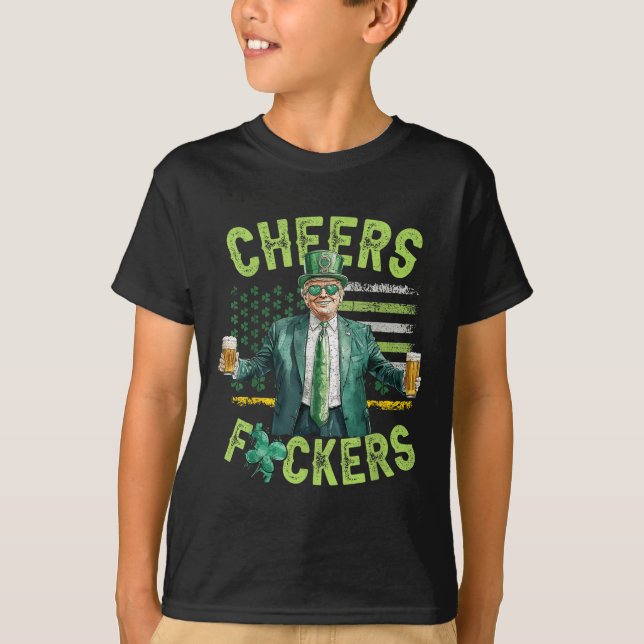 Cheers Forers St Patricks Day Funny Beer Drinks T-Shirt (Vorderseite)