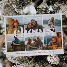 Cheers Foto Weihnachtskarte Feiertagskarte
