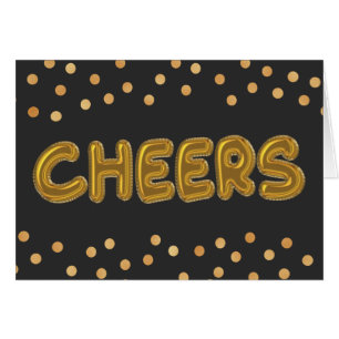 Cheers Gold Foil Balloons