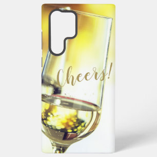 Cheers Golden Bokeh Weißwein Glas Samsung Galaxy Hülle