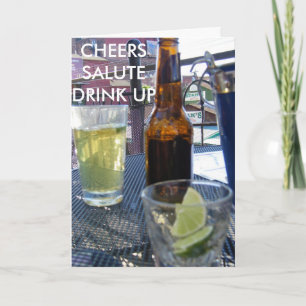 CHEERS, HALLO, DRINK UP KARTE