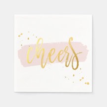 CHEERS HAND LETTERED SCRIPT Typ Gold Rosa