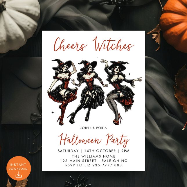 Cheers Hexen Adult Halloween-Party Einladung (Von Creator hochgeladen)