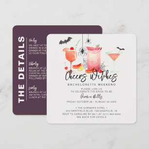 Cheers Hexen Halloween Bachelorette Weekend Einladung