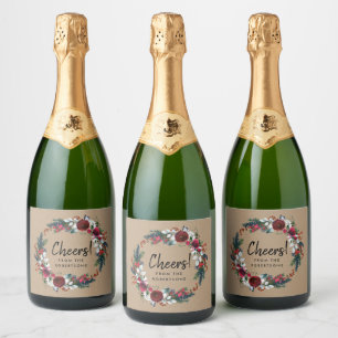 Cheers Holiday Floral Wreath