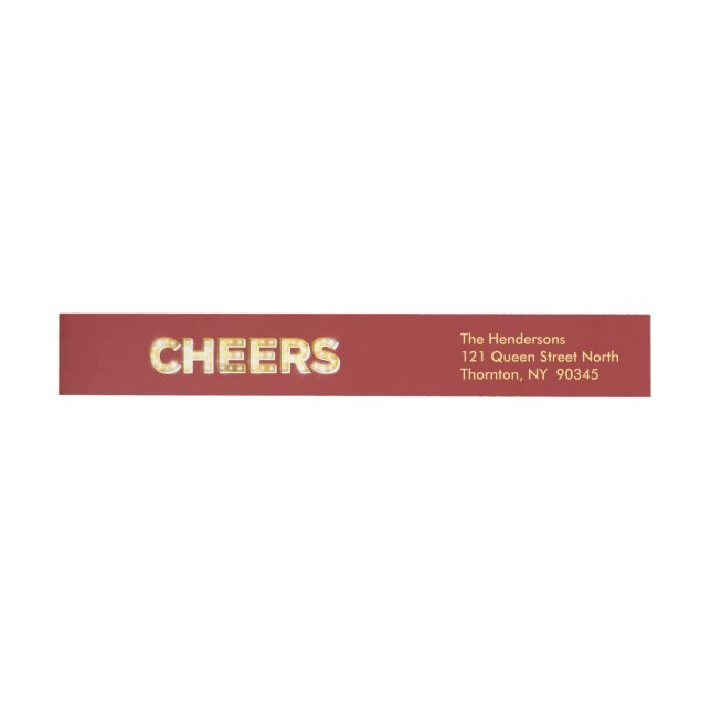 Cheers Holiday Rücksendeadressen-Aufkleber (Person)