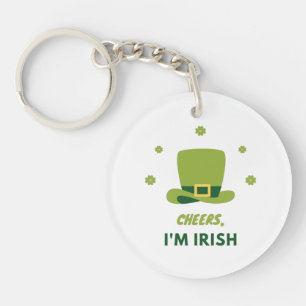 " CHEERS I BIN IRISH" DOPPELSIEDLUNG ACRYLIC SCHLÜ SCHLÜSSELANHÄNGER