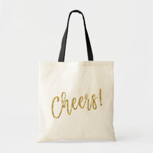 Cheers Imitats Gold Foil Party Bag Tragetasche