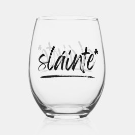 Cheers Irish Sláinte Weinglas Weinglas Ohne Stiel