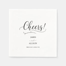 Cheers Liebe Elegant Minimalistisch Einfache Hochz Serviette