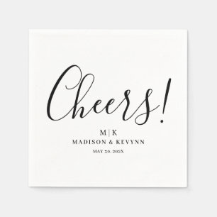Cheers Minimal und Chic Hochzeit von Napkins Serviette