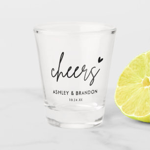 Cheers Moderne Hochzeitsparty favorisiert Shot Gla Schnapsglas