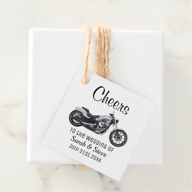 Cheers Motorcycle Wedding Date Briom Geschenkanhänger (Beispiel)