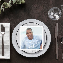 Cheers photo birthday party serviette