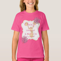 Cheers Pink Cheer Cheerleader Birthday Girl T-Shir