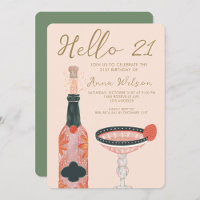 Cheers Pink Strawberry and Blush Hallo 21 Geburtst