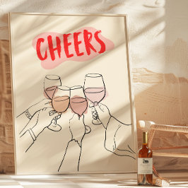 Cheers Poster | Küchendekor drucken