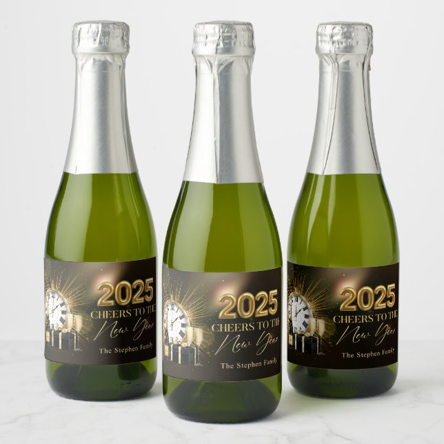 Cheers Silvester Party 2025 Gold Champagner (Flaschen)