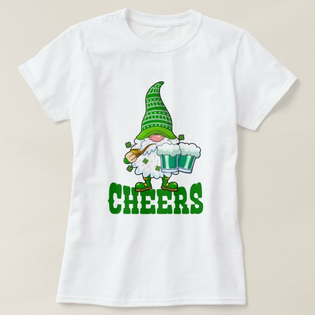 Cheers St. Patrick's Day Leprechaun T - Shirt (Design vorne)