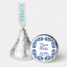 Cheers thirty birthday royal blue floral border na