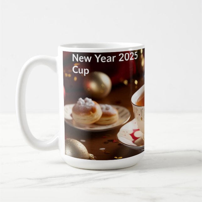 "Cheers to 2025: New Year Cup Sale - Sip in Style! Kaffeetasse (Links)