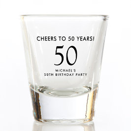 Cheers to 50 Years 50th Birthday Party Schnapsglas