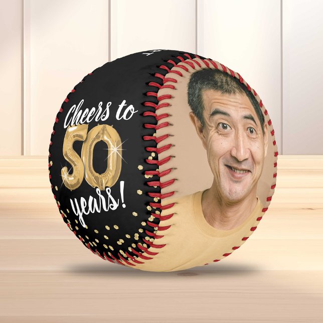 Cheers to 50 Years - 50th birthday Photo Baseball (Von Creator hochgeladen)