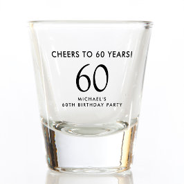 Cheers to 60 Years 60th Birthday Party Schnapsglas