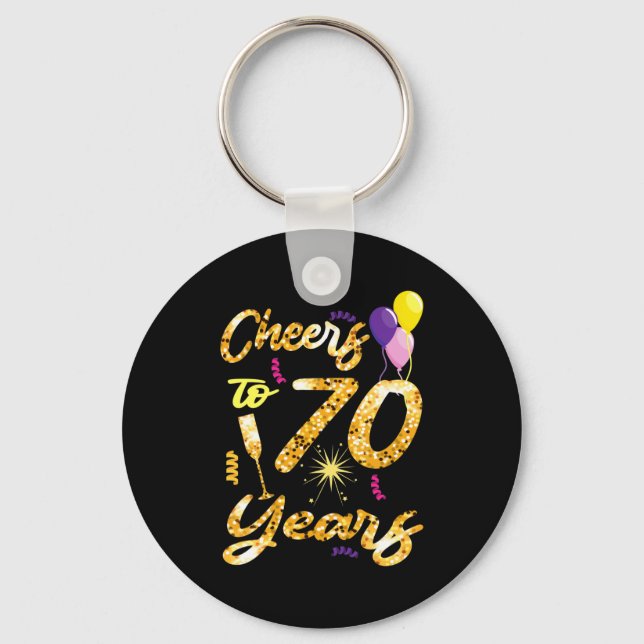 Cheers To 70 Years 1951 70th Birthday Gift  Schlüsselanhänger (Vorderseite)